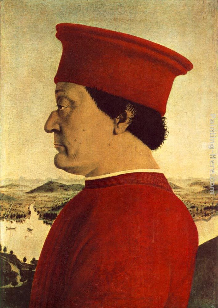 Portrait of Federico da Montefeltro painting - Piero della Francesca Portrait of Federico da Montefeltro art painting